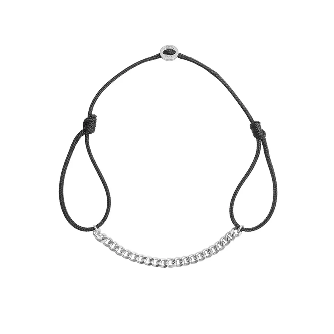 18K Curb Chain Cord Bracelet
