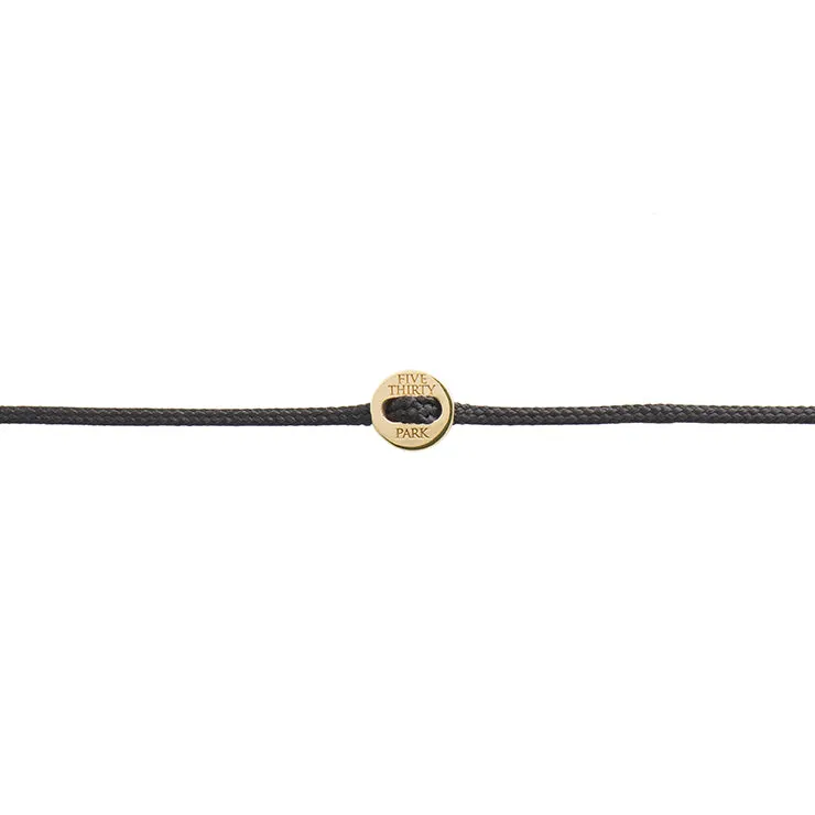 18K Curb Chain Cord Bracelet