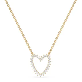 Diamond Open Heart Necklace