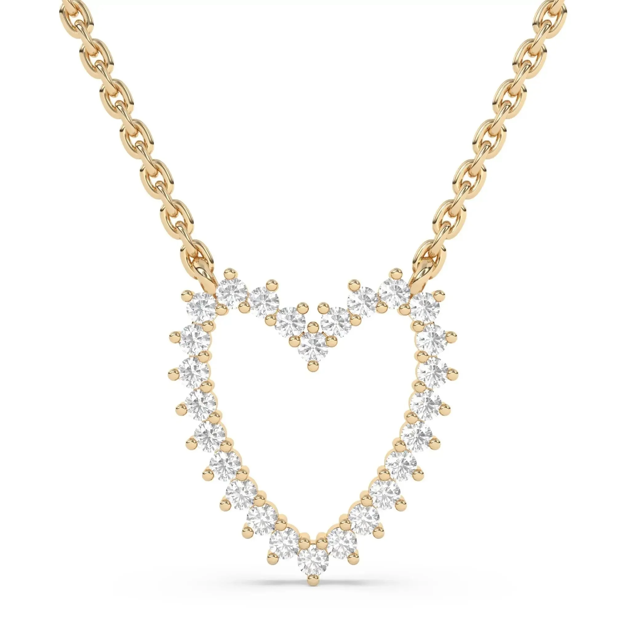Diamond Open Heart Necklace