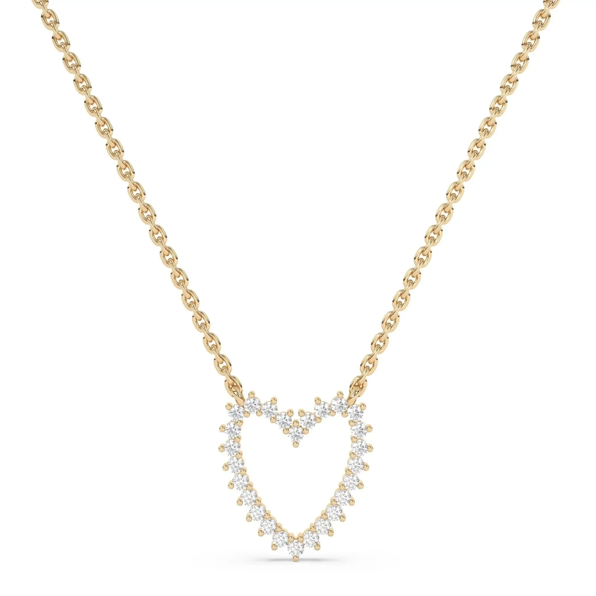 Diamond Open Heart Necklace