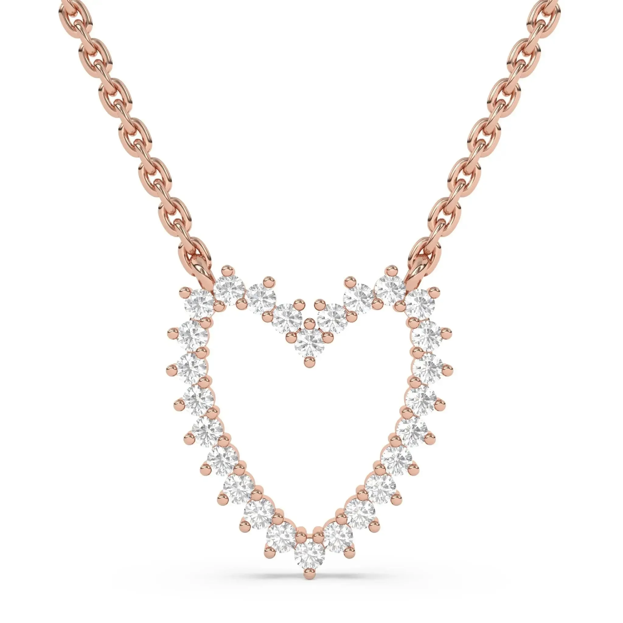 Diamond Open Heart Necklace