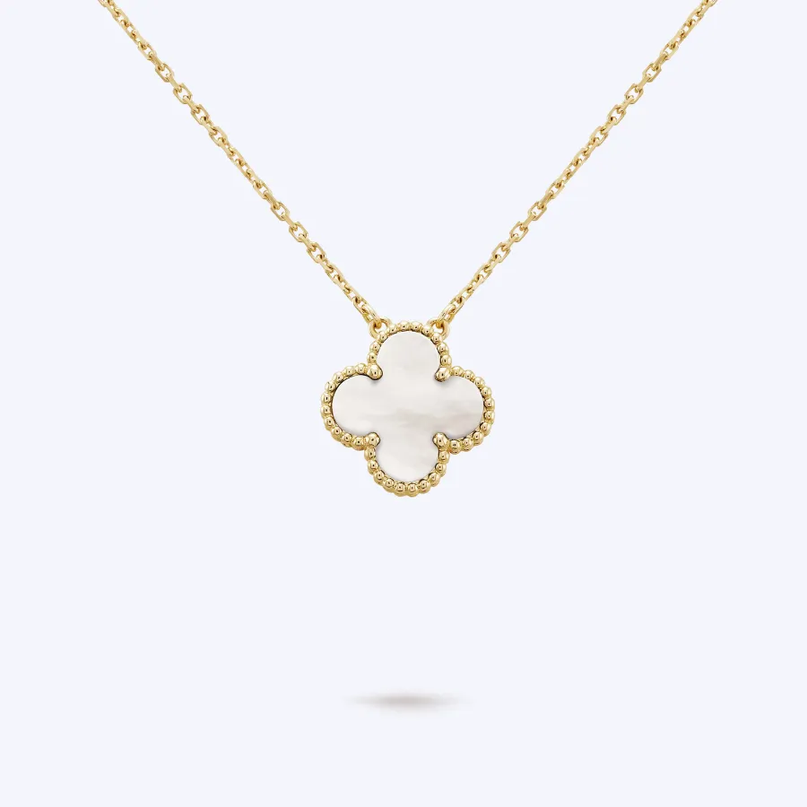 Emmy Mother of Pearl Clover Necklace