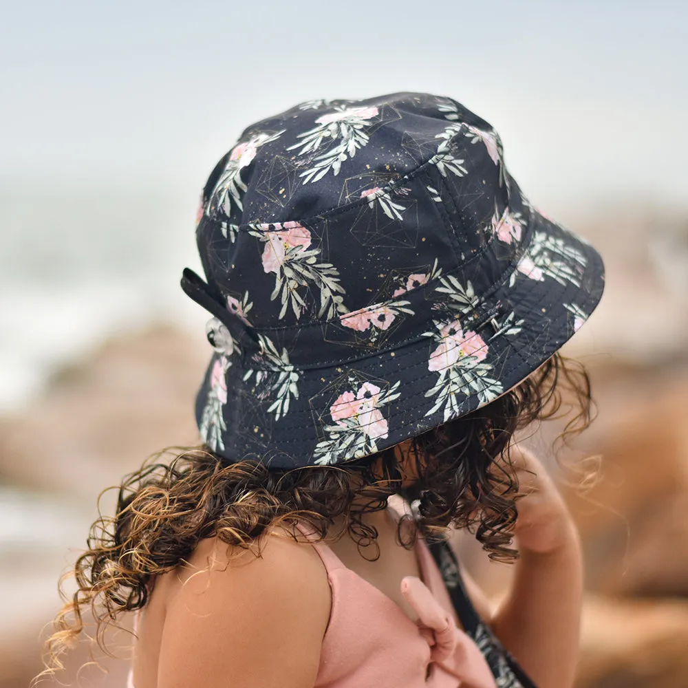 FLORAL VALENTINE REVERSIBLE BUCKET HAT - 4 Sizes