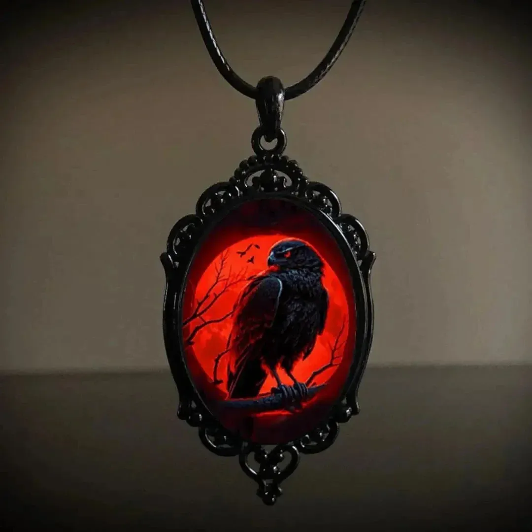 Gothic Vampire Owl Cameo Necklace - 12 Styles for Women & Men | Pagan Witch Jewelry Gift
