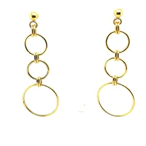 Graduated Circle Dangle Earrings