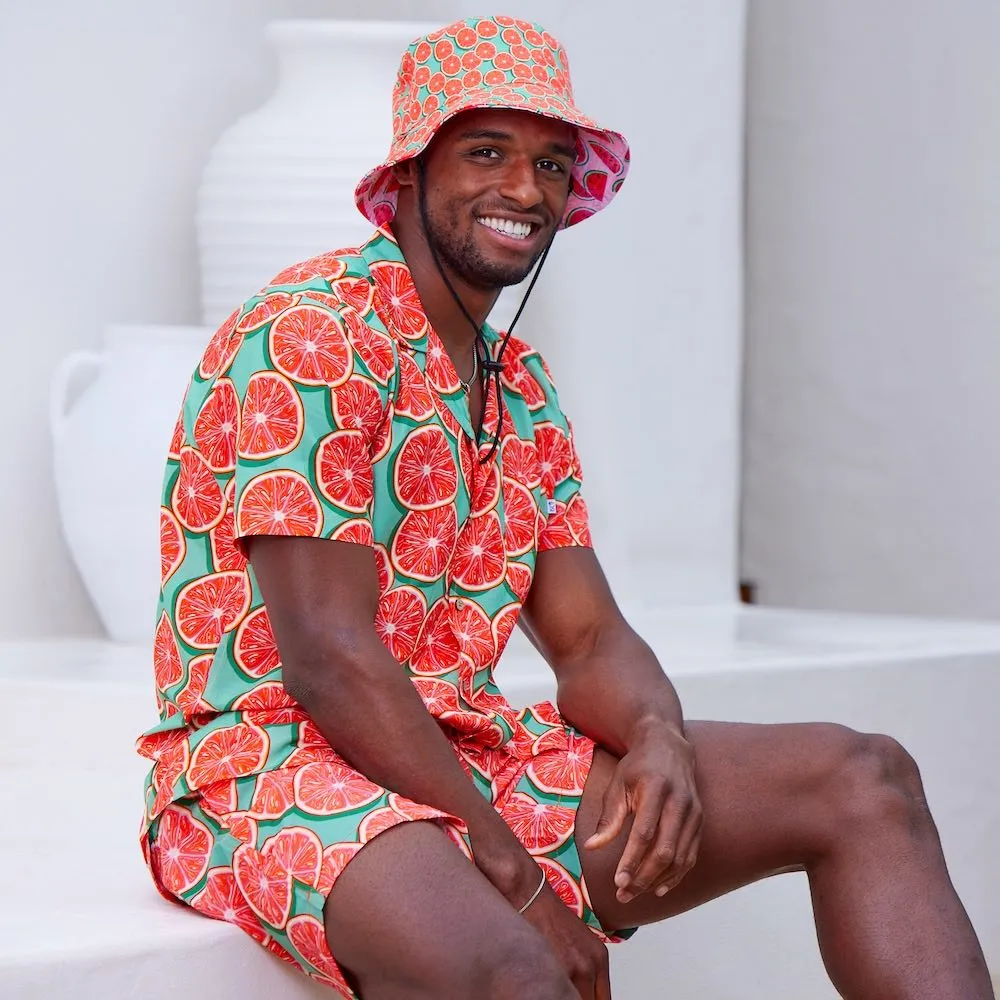 Groovy Grapefruit - Bucket Hat Reversible Print