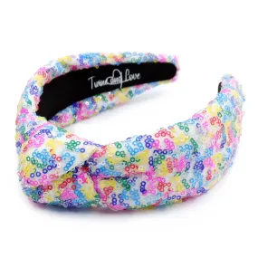 Iris Sequins Padded Knot Headband