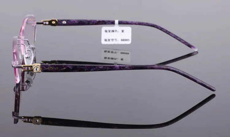 Reven Jate Unisex Rimless Rectangle Titanium Eyeglasses 88005