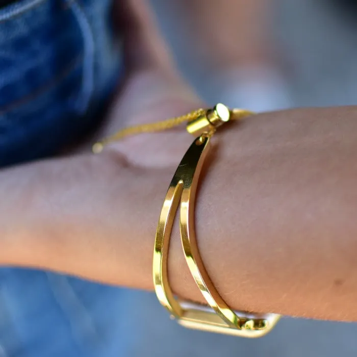 Stainless Steel Apple Watch Band Bracelet - Gold