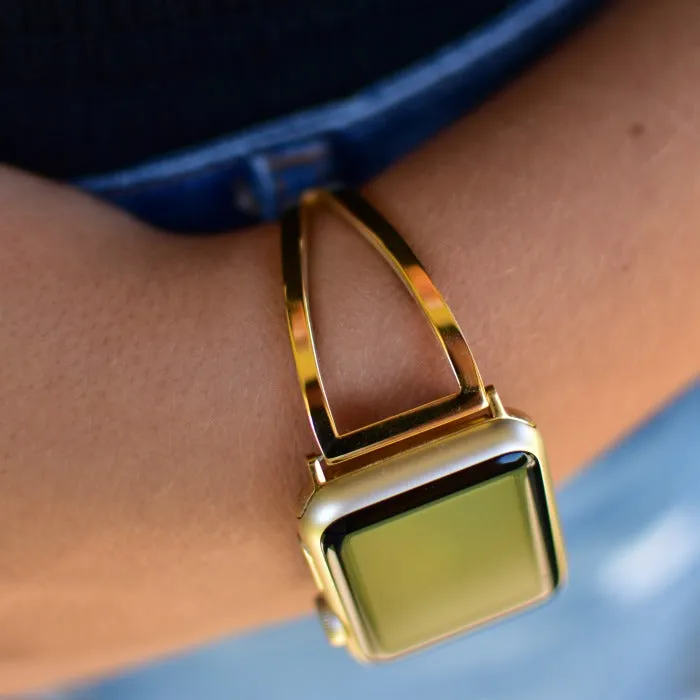 Stainless Steel Apple Watch Band Bracelet - Gold