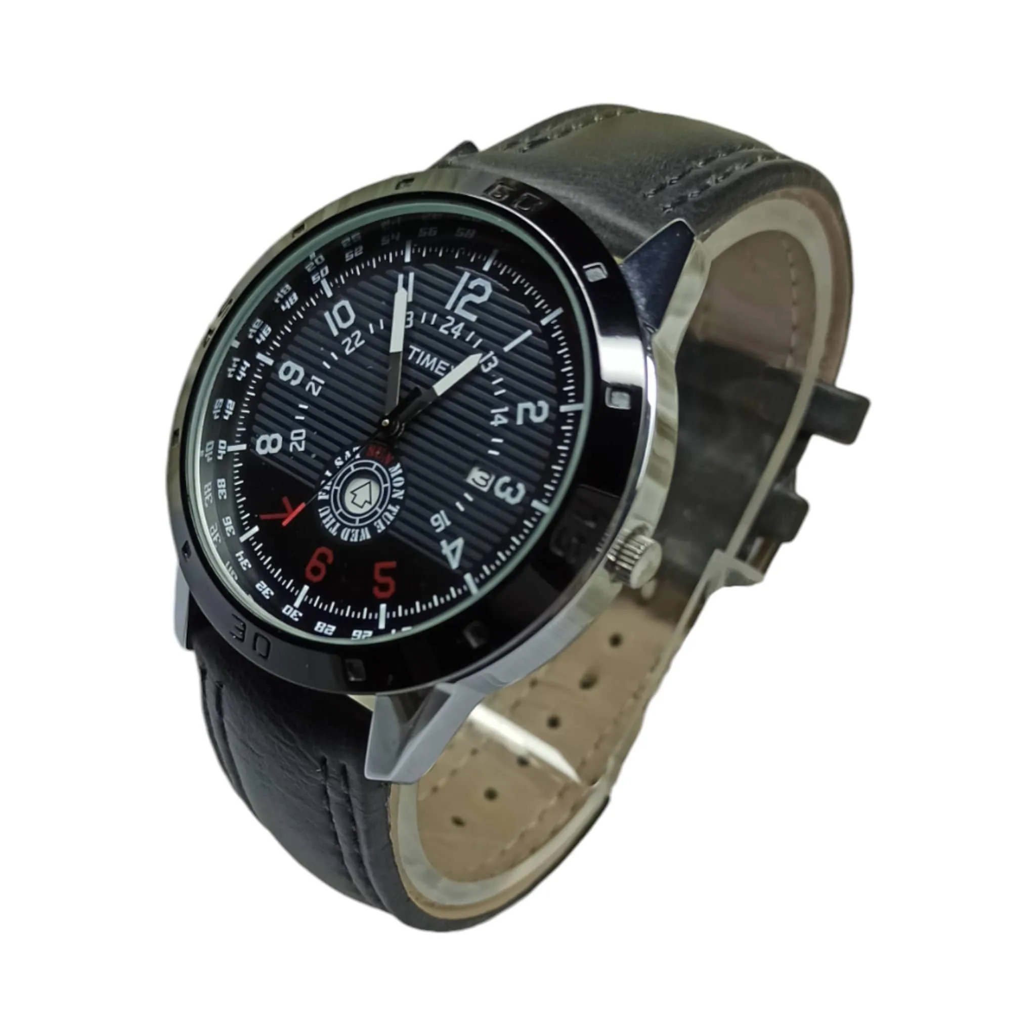 Timex – Original – Day/Date Function – 45mm – Leather Strap – Men's Watch