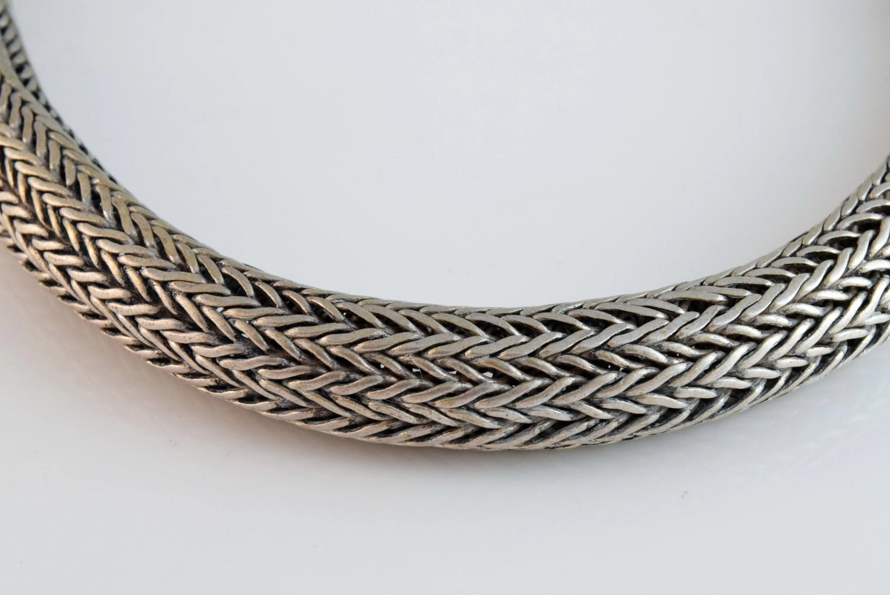 Vintage Bedouin Yemeni Silver Mesh Necklace