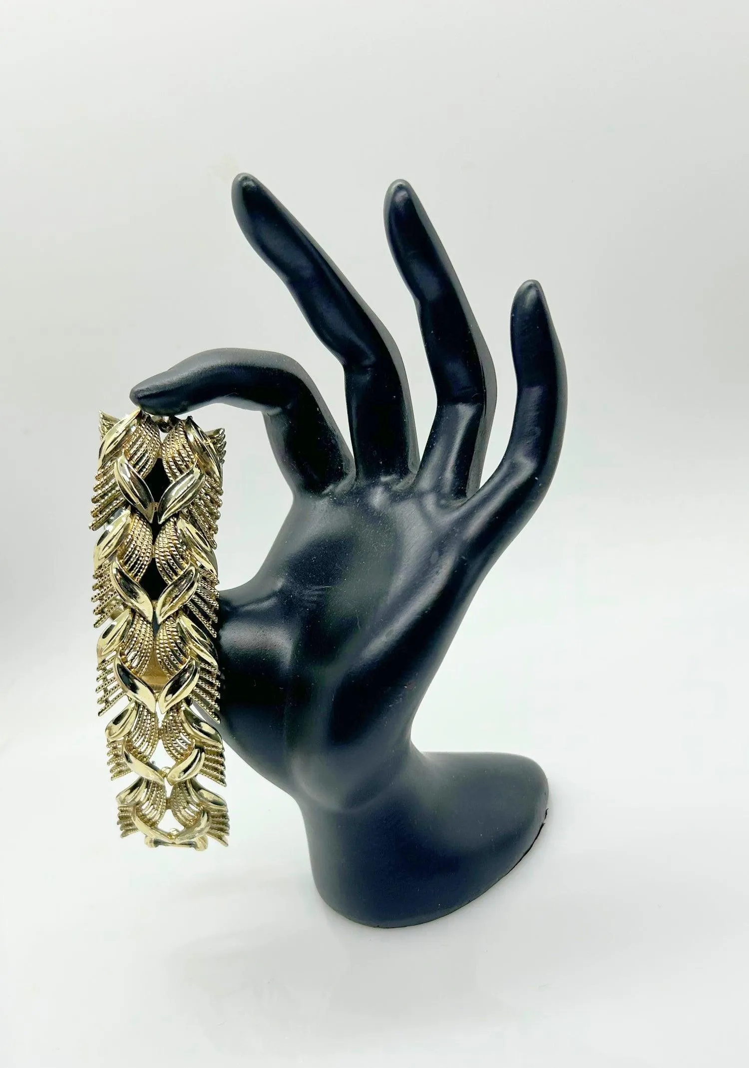 Vintage Textured Coro Pegasus Mid Century Bracelet