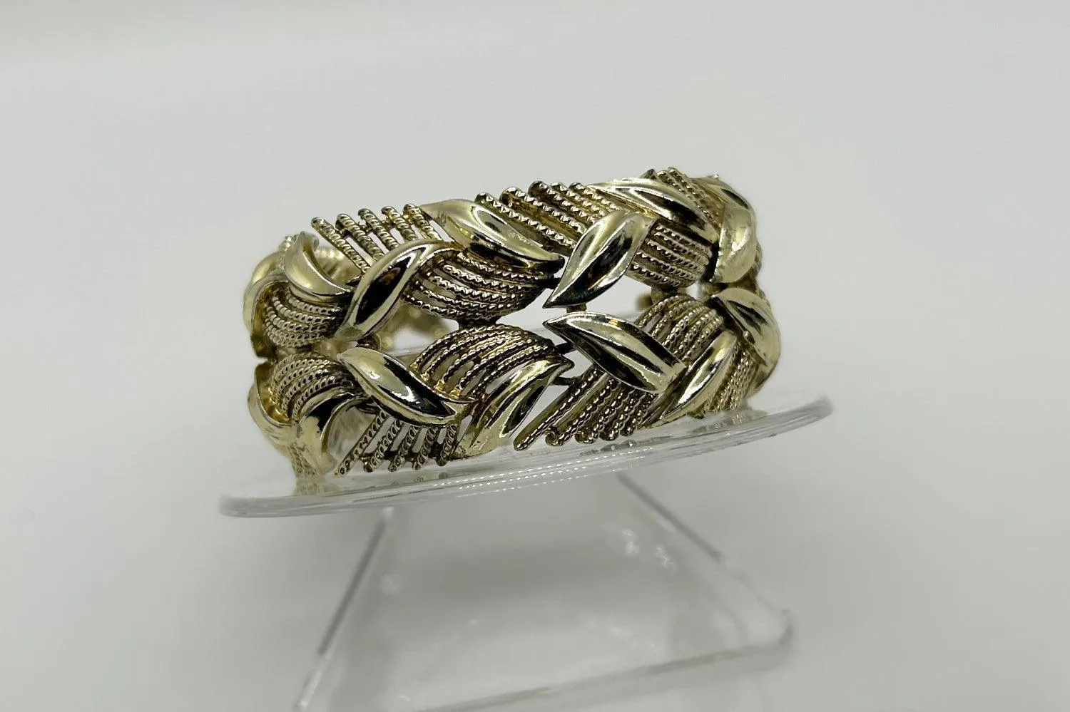 Vintage Textured Coro Pegasus Mid Century Bracelet