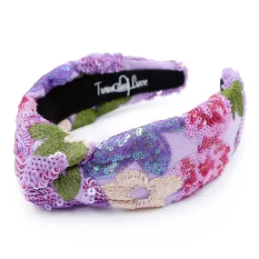 Violet Padded Knot Headband