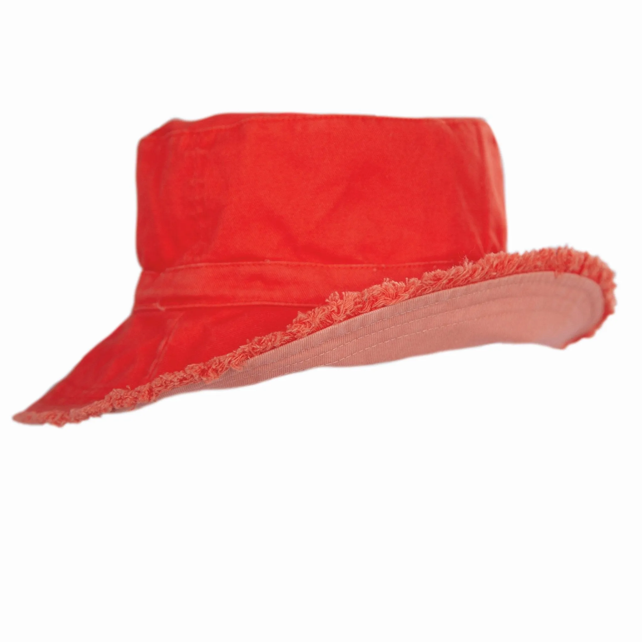 Watermelon Frayed Bucket Hat